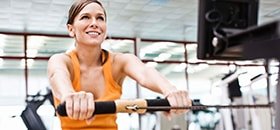 woman exercising in gym