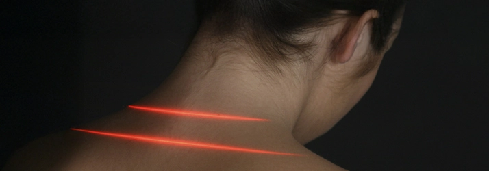 A person getting laser therapy.